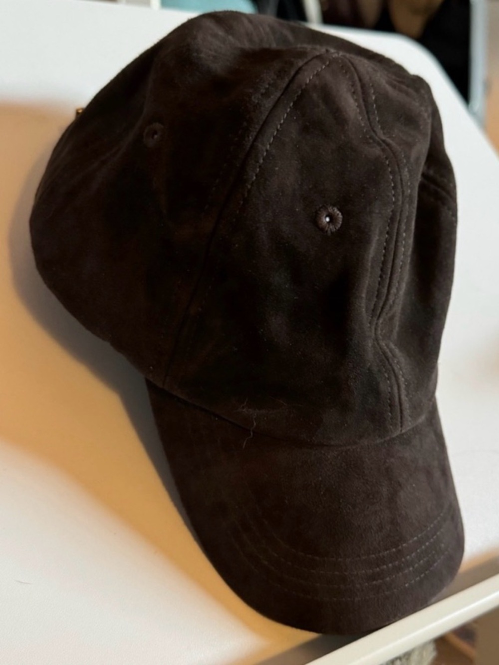 New! Madewell Dark Brown Suede Cap -Read - Picture 5 of 5